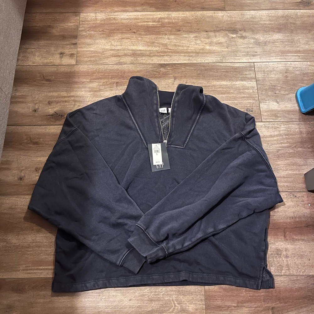 GAP Women’s Dark Blue Quarter-Zip Sweater